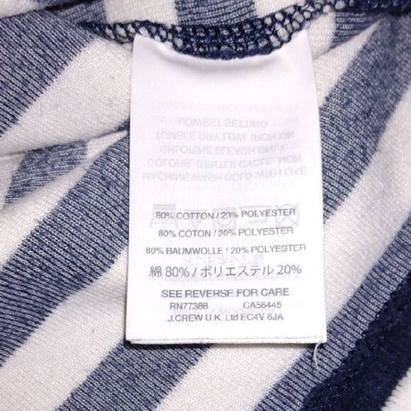 Madewell Striped Short Sleeve Terry Cloth Shirt in Navy and White - Picture 4 of 4